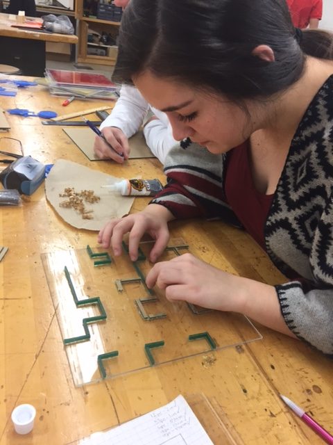 Students make the toys
